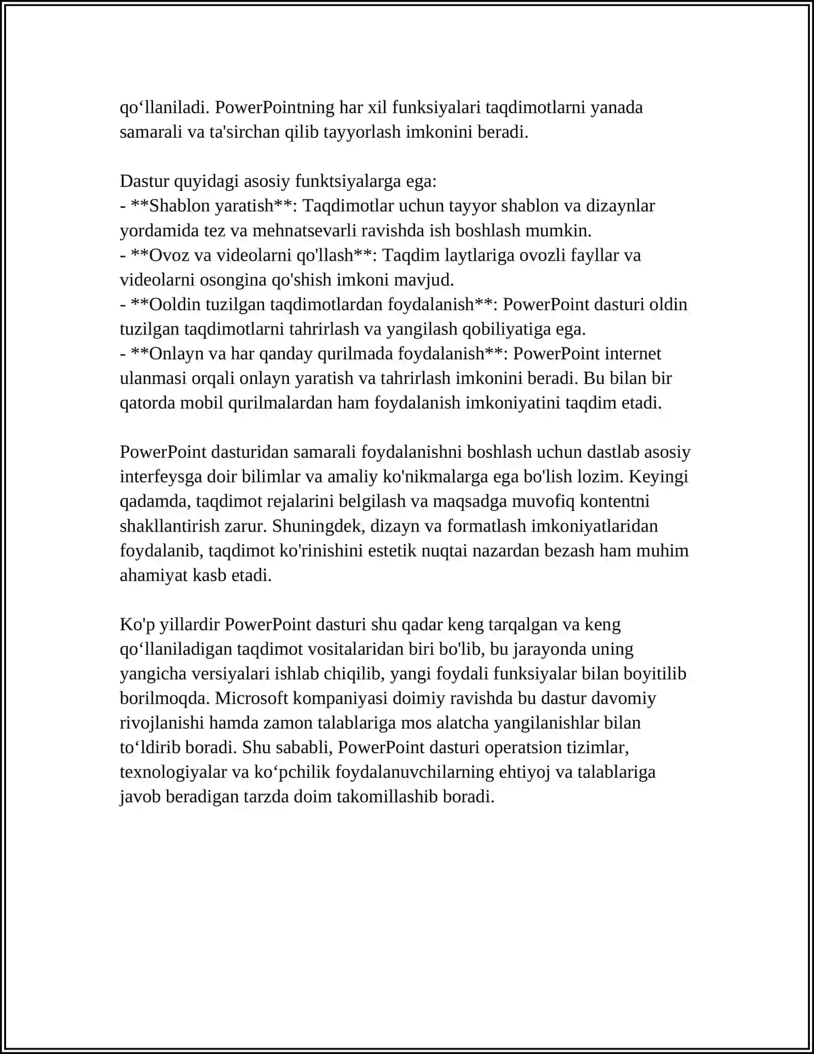 TAQDIMOT DASTURLARI (POWERPOINT, PREZI, FOCUSKY VA BOSHQA DASTURLAR) 4