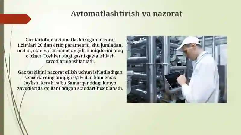 Gazlarning tarkibini oʻlchash va boshqarish 4