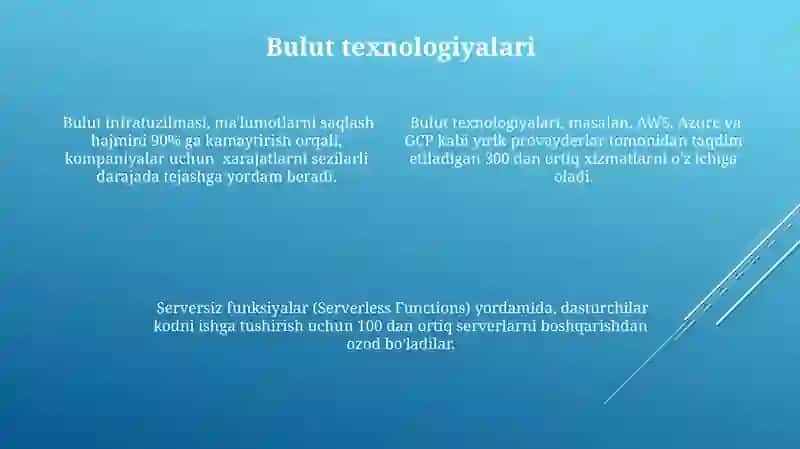 Dasturiy ta'minot ishlab chiqish tehnologiyalari 4