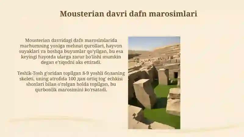Moʻsteryen davri arxeologik yodgorliklari 4