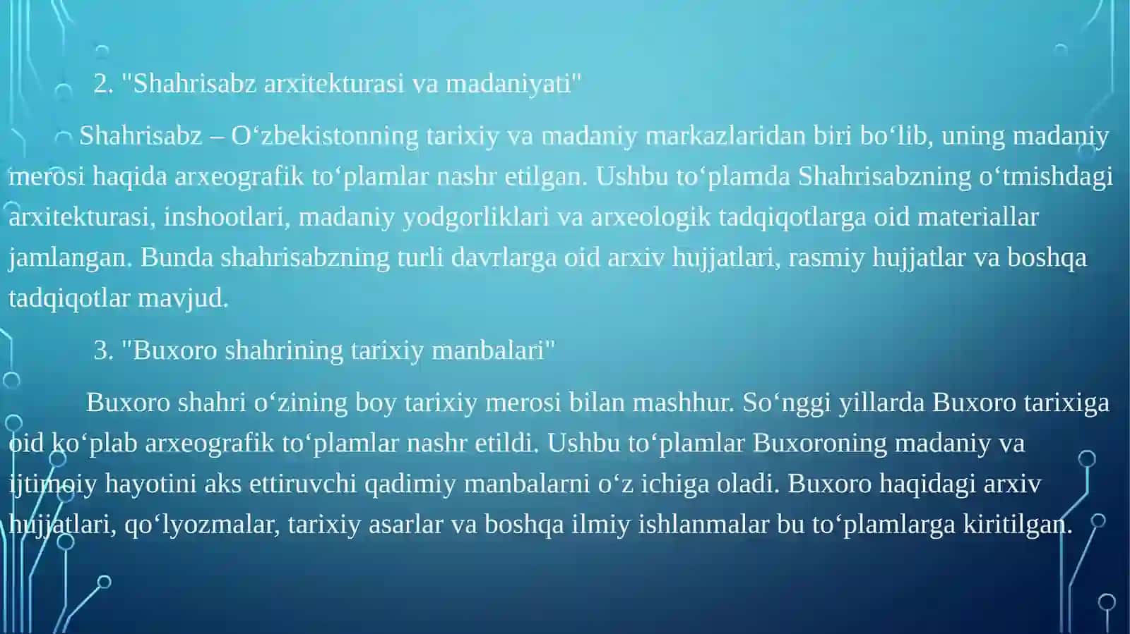SO‘NGGI YILLARDA NASHR ETILGAN ARXEOGRAFIK TO‘PLAMLAR 4
