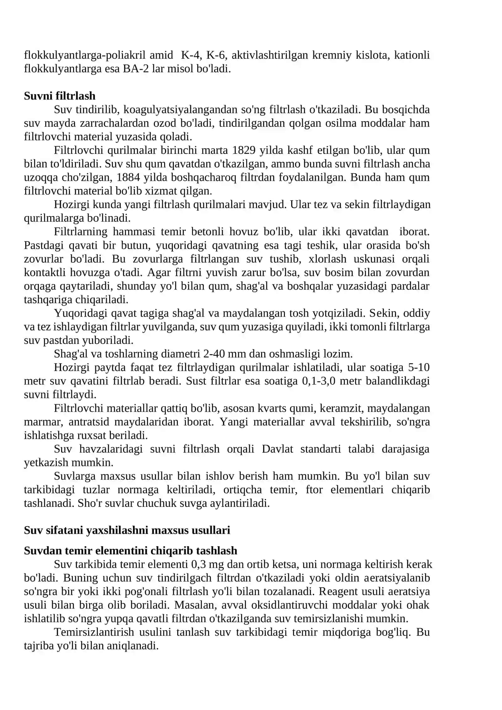 Aholini ichimlik suvi bilan ta'minlash 4