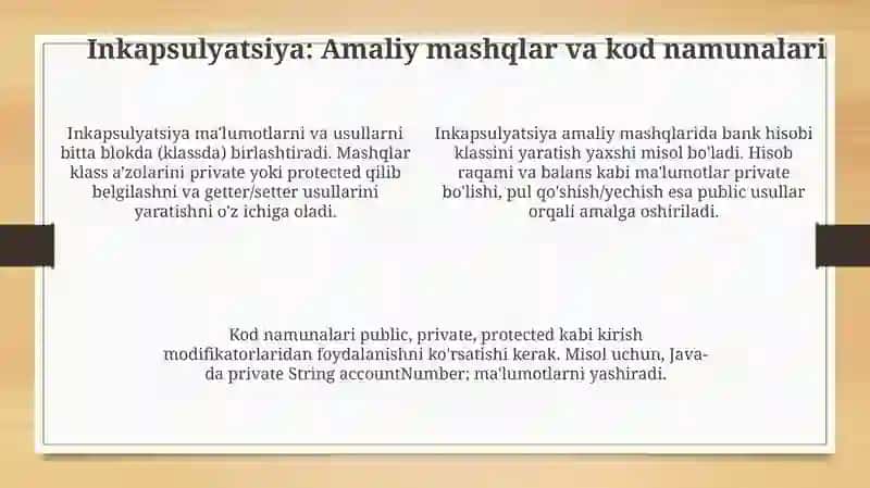 OOPning 3 ta asosiy tushunchasi 4
