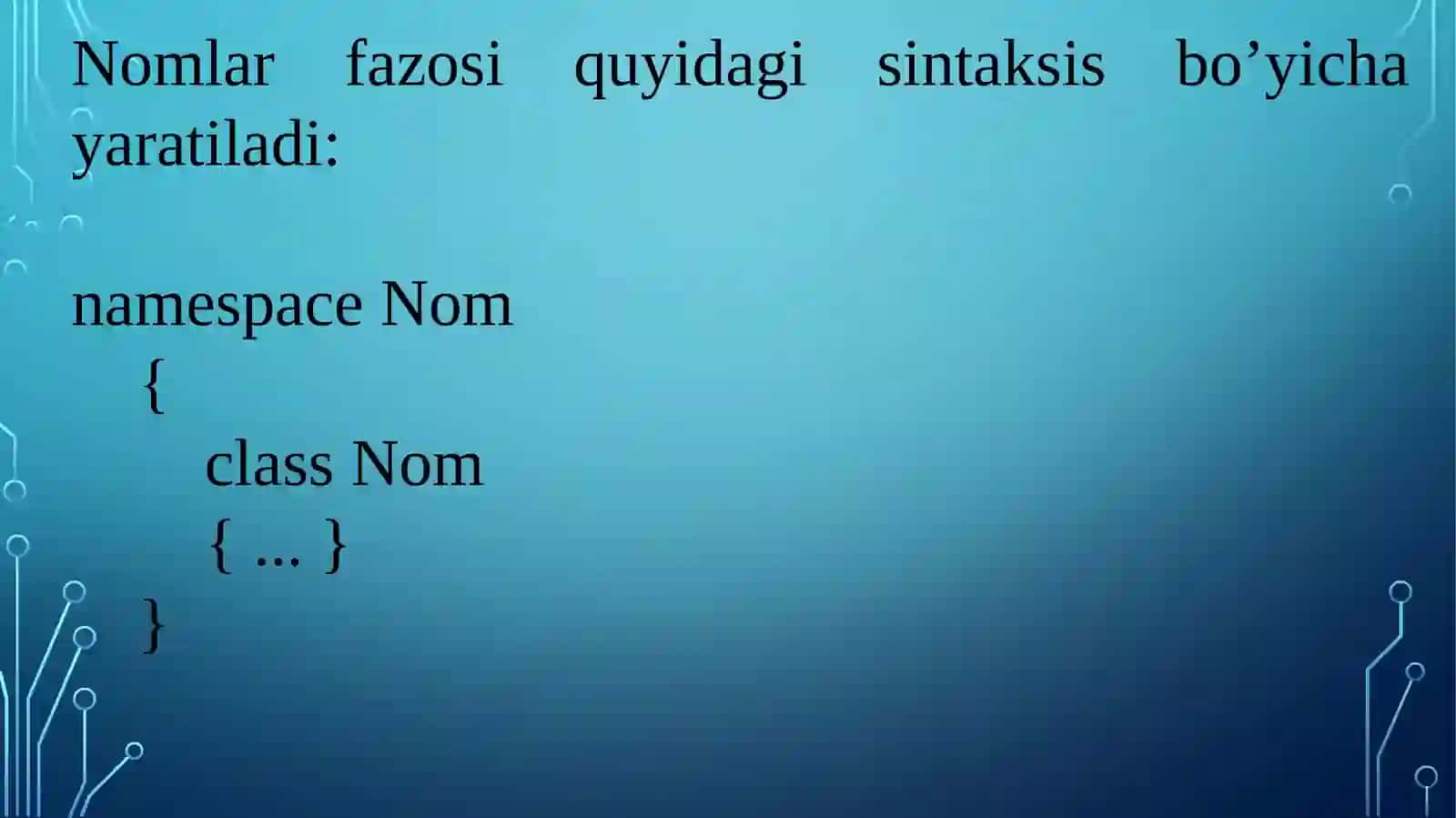Nomlar fazosi. Operatorlarni qayta yuklash 4