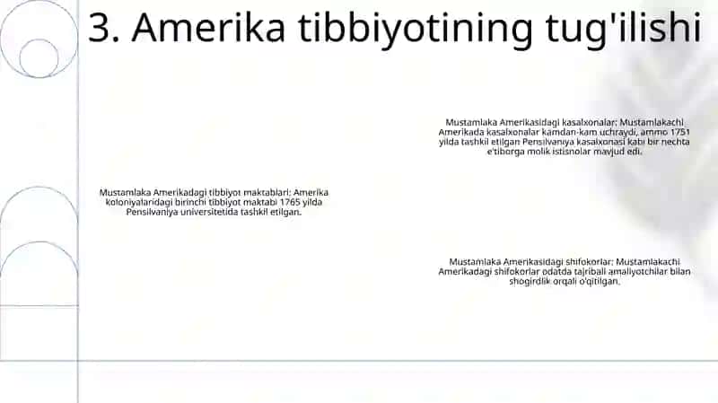 Amerikada Tibbiyotning Rivojlanishi 4