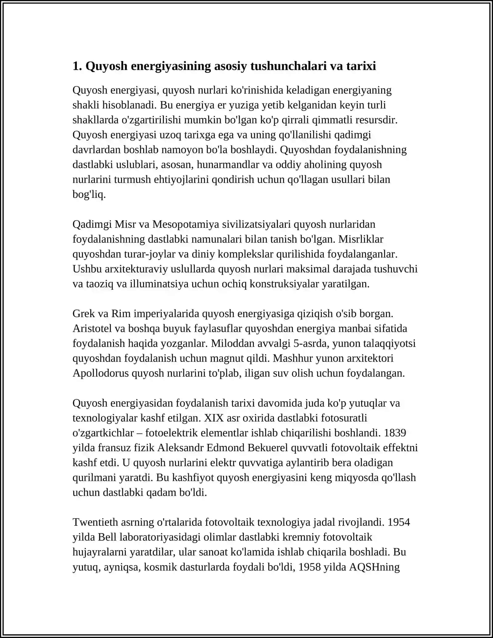QUYOSH ENERGIYASI 4