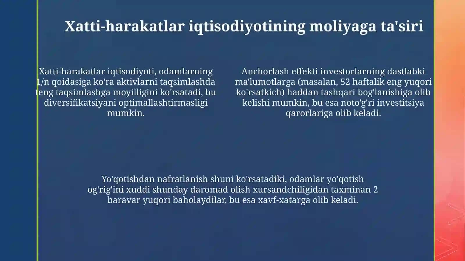 Personal moliya nazariyasi 4