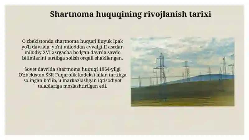 Uzbekiston Iqtisodiyotida shartnomalar 4