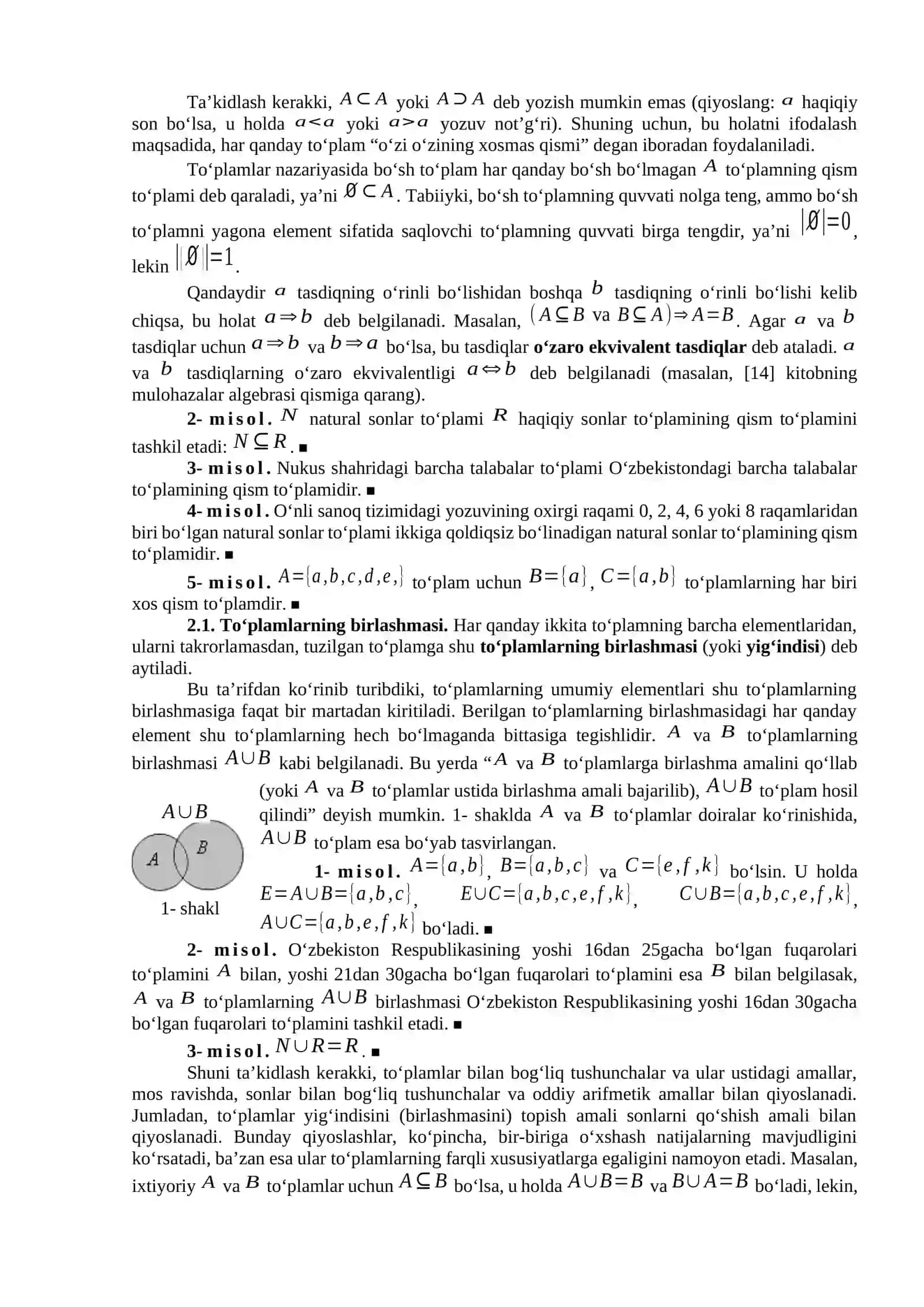 To‘plamlar nazariyasi 4