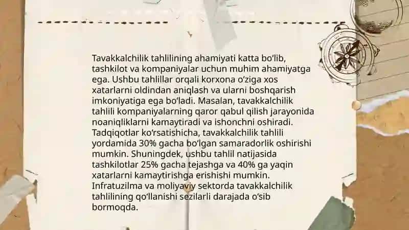 Moliyaviy tavakkalchilik va uni boshqarish usullari 4