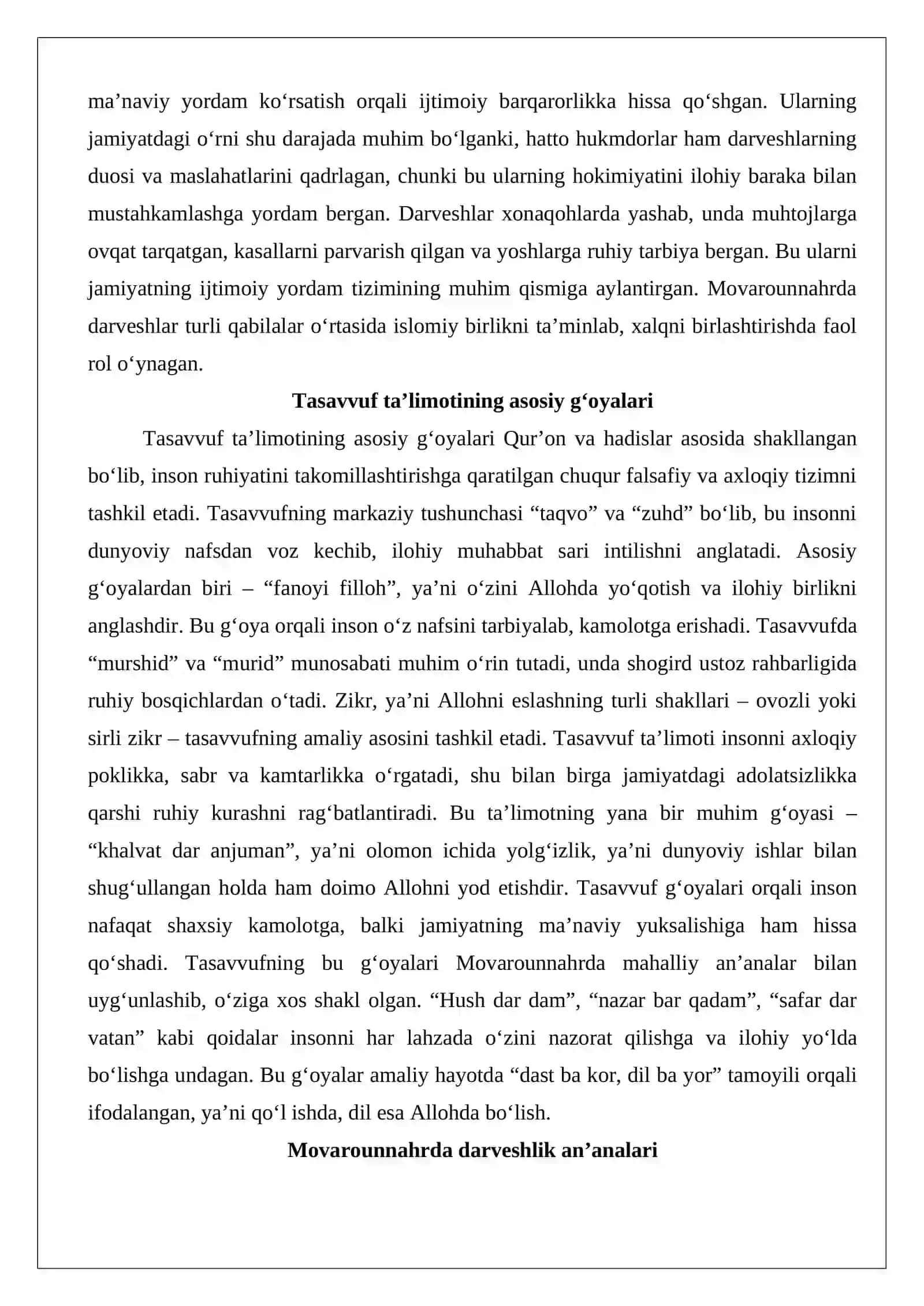 Amir Temur hayotida darveshlarning tutgan o‘rni va ro‘li 4