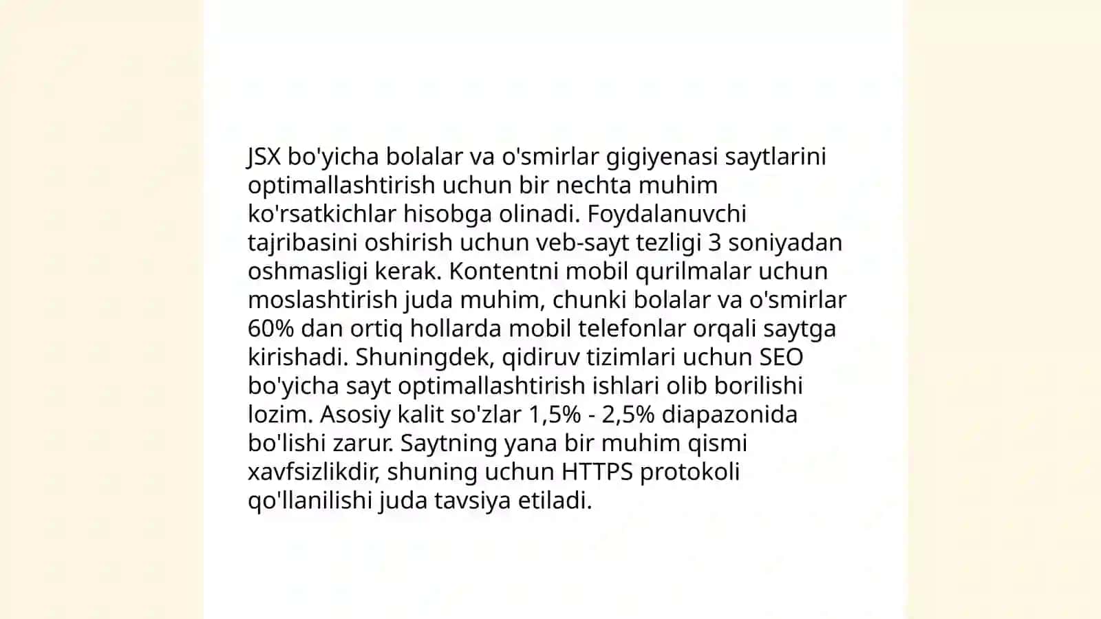 Bolalar va O'smirlar Salomatligi 4