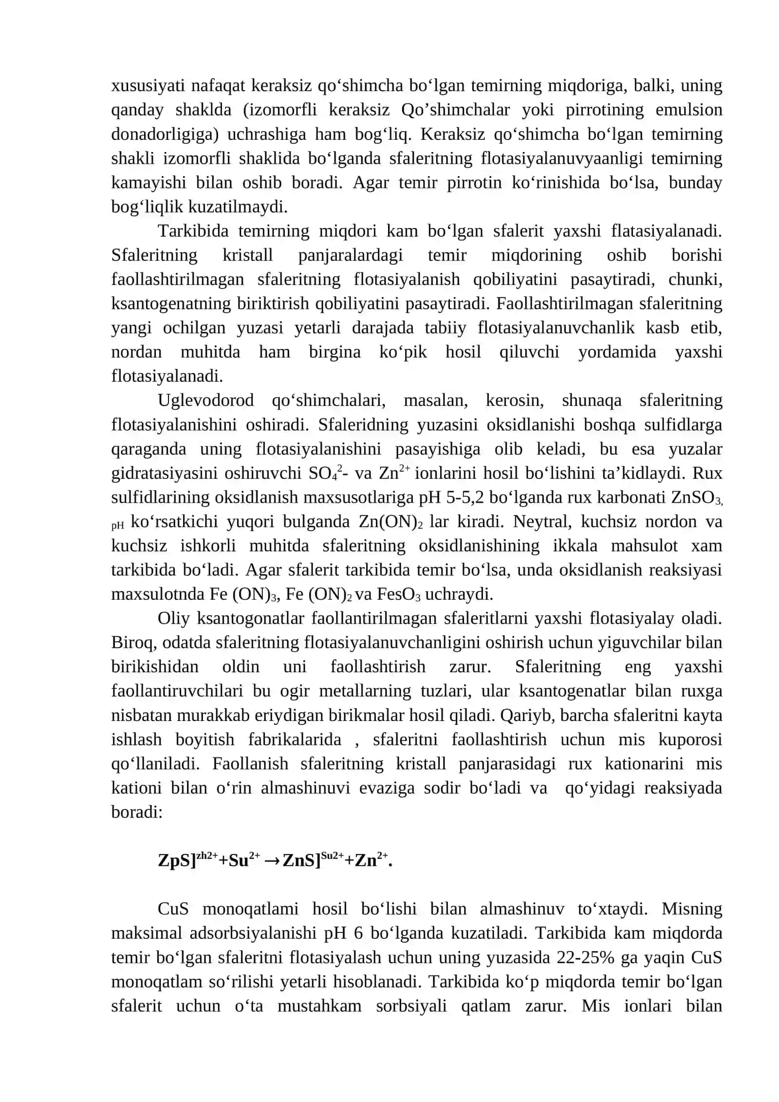 Ma’ruza №4. Mis-rux rudalarini boyitish texnologiyasi 4