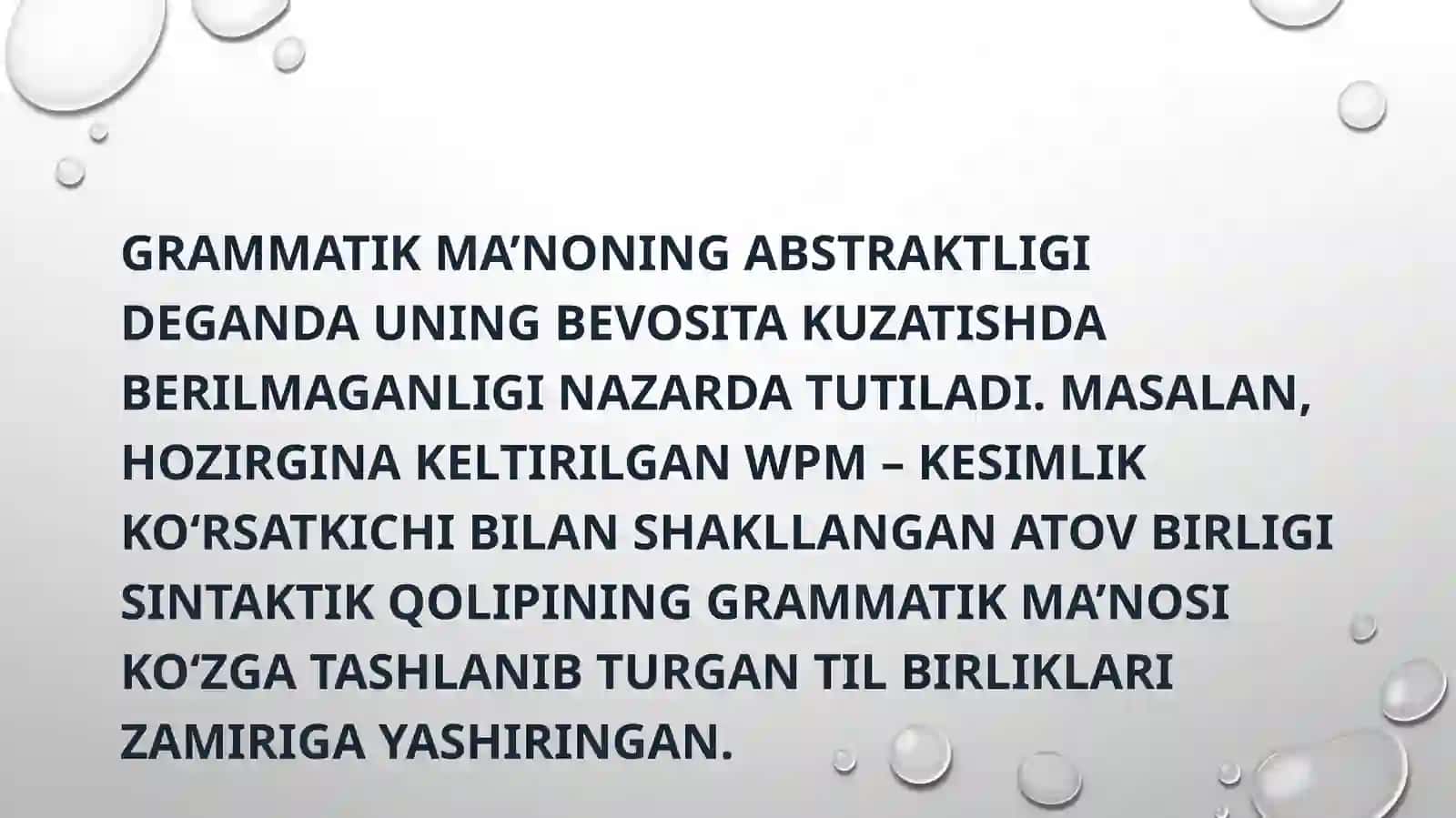 Grammatik maʼno va uning turlari 4