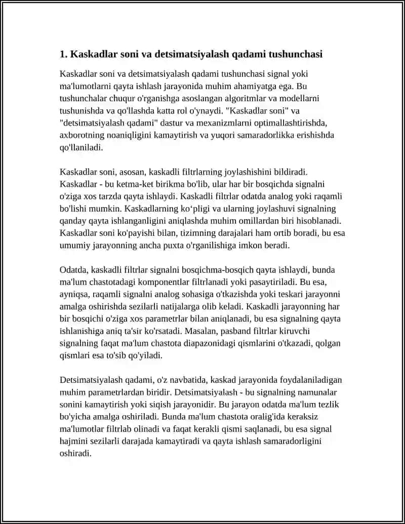 KASKADLAR SONI DETSIMATSIYALASH QADAMINI ANIQLASH 4