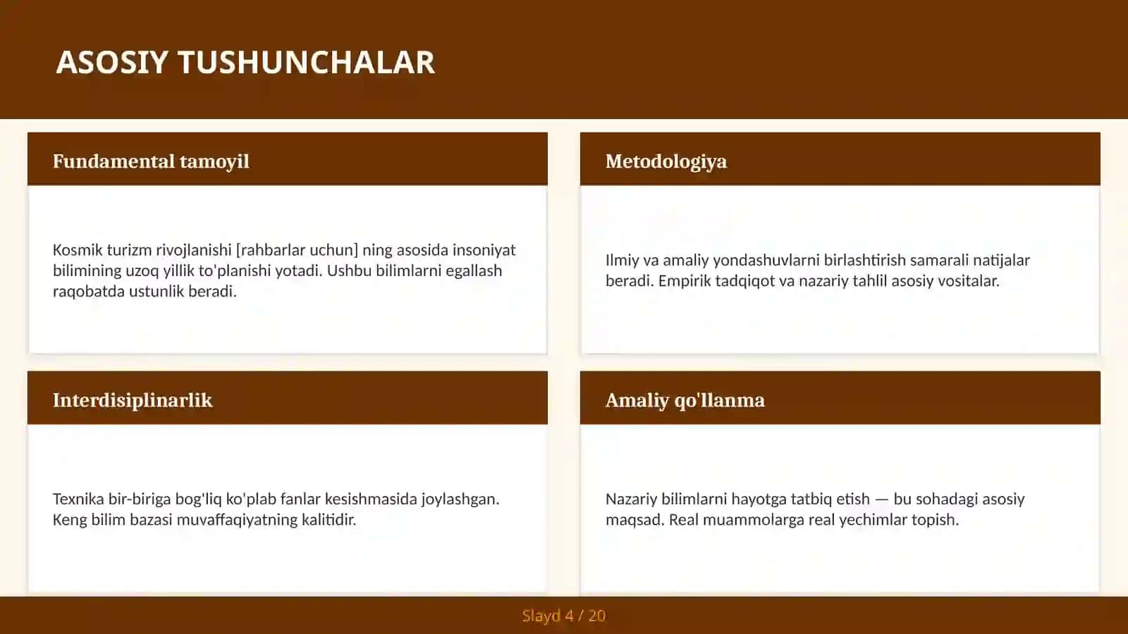 Kosmik turizm rivojlanishi [rahbarlar uchun] 4