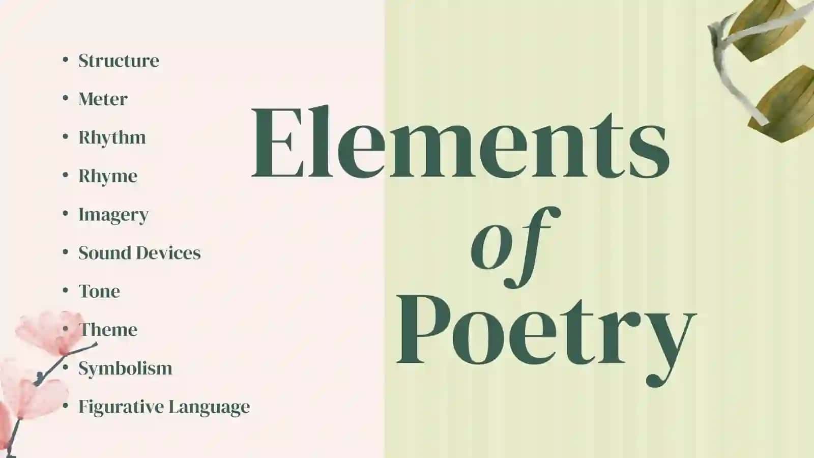 Mavzu: Poetry Elements 4