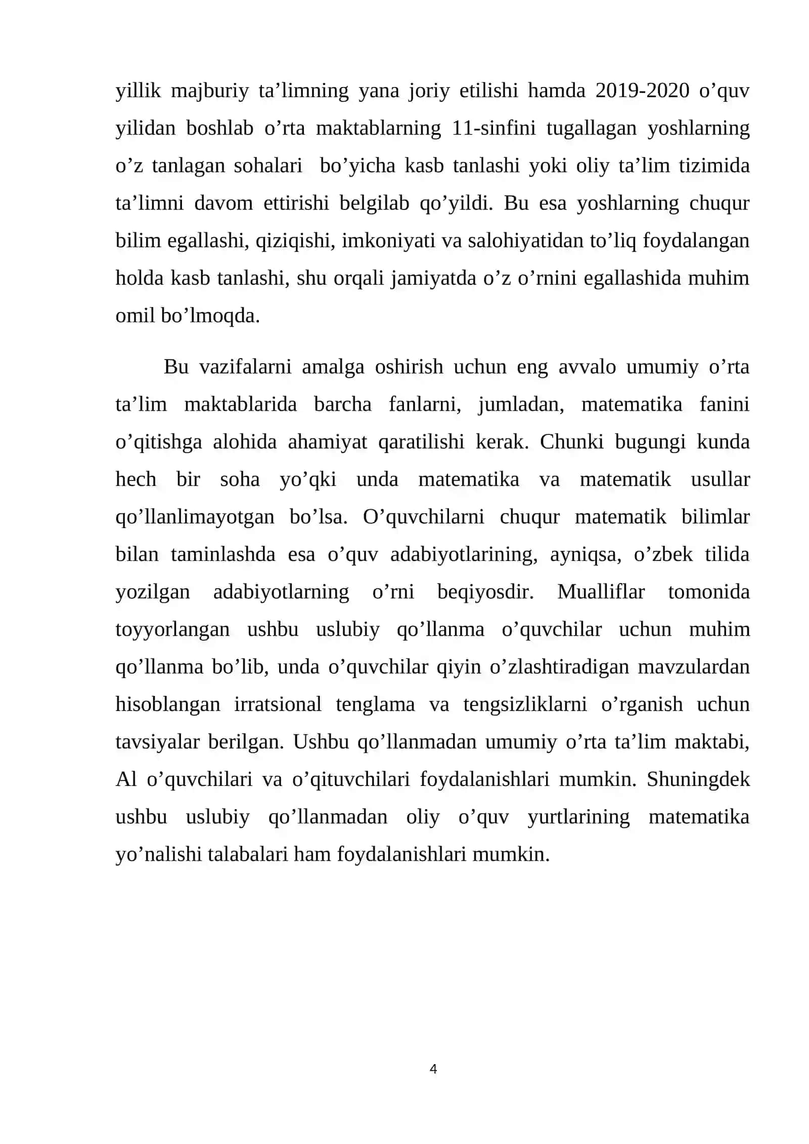 Irratsional tenglama va tengsizliklar 4