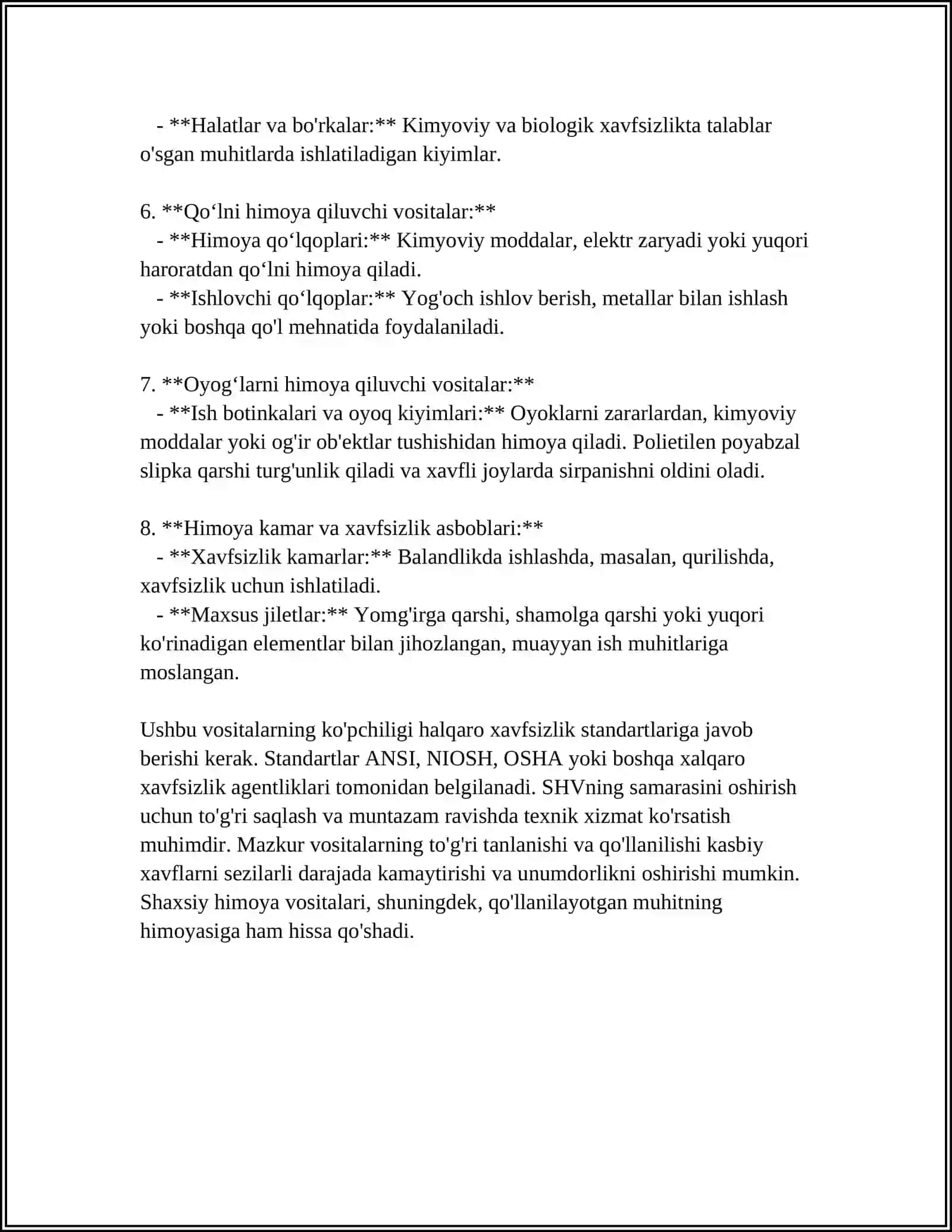 Shaxsiy himoya vositalari 4