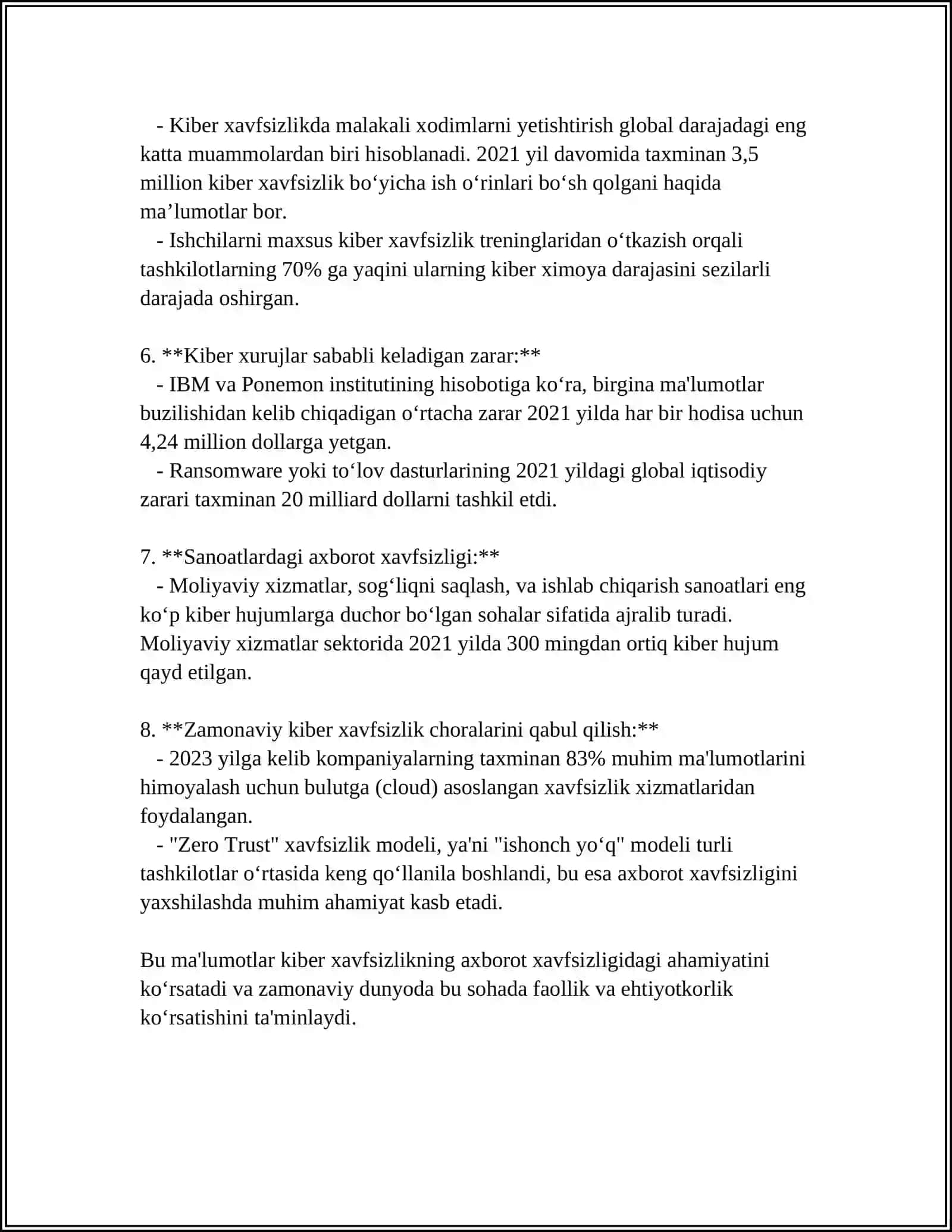 AXBOROT XAVFSIZLIGINI TAʼMINLASH TIZIMI 4