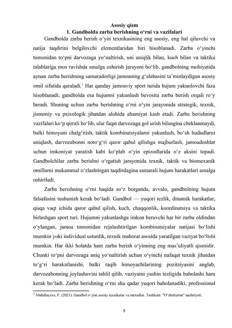 Gandbolda zarba berish usullarini oʻrgatish 4