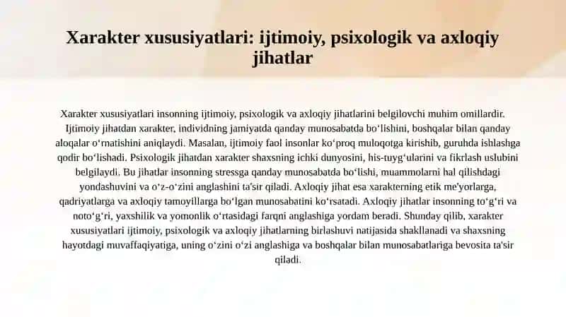 Xarakter va uning xususiyatlari 4