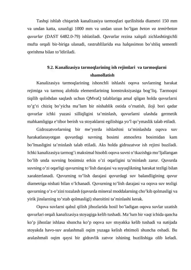 Binolarning kanalizasiya tarmoqlari 4