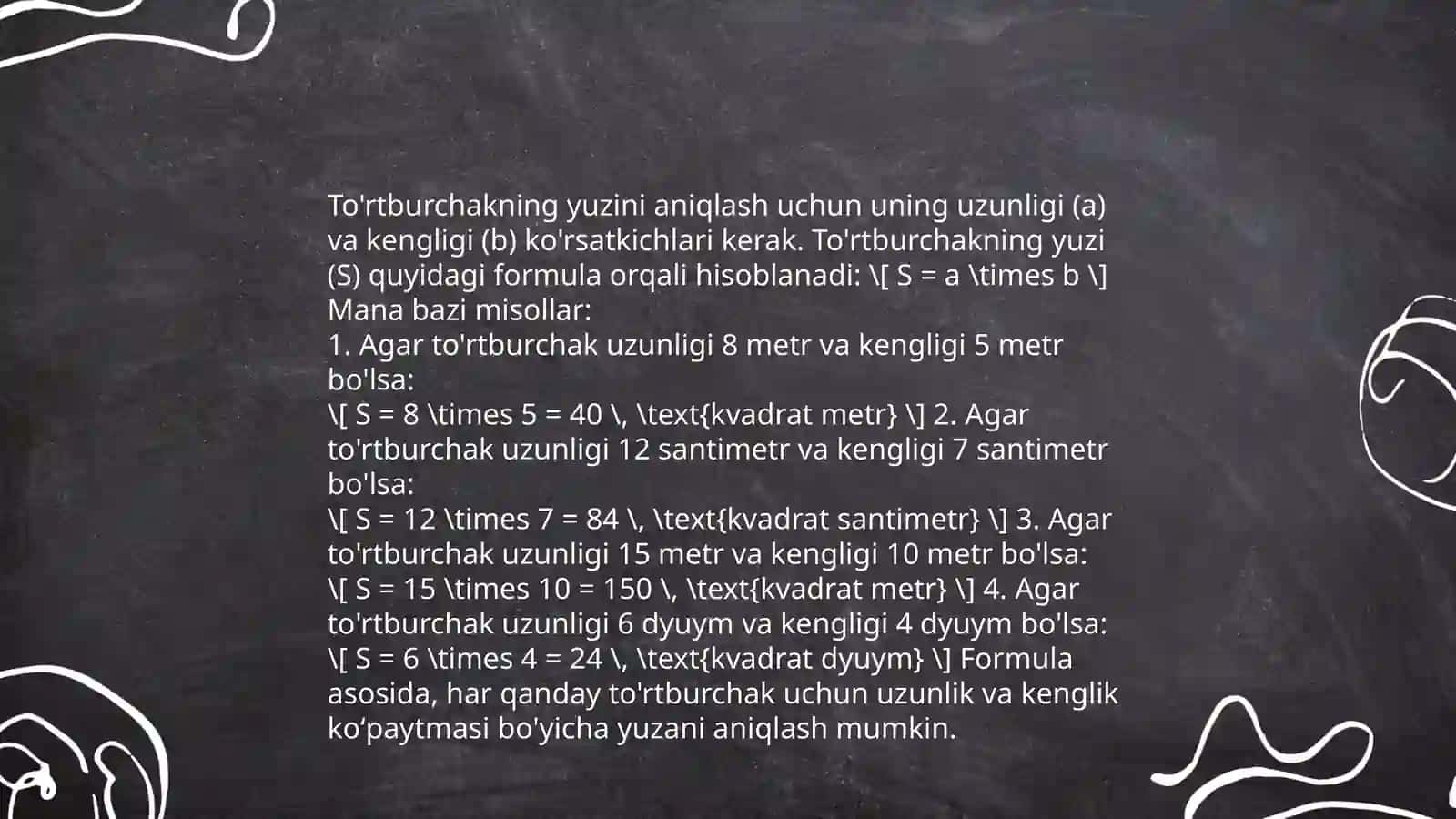 Uchburchakning yuzini aniqlash 4