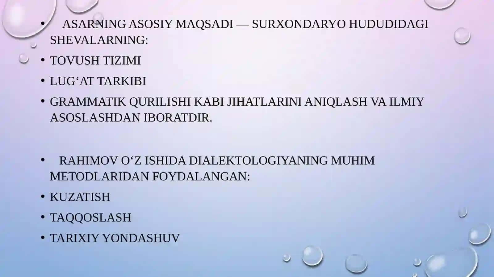 O‘zbek tili Surxondaryo shevalari 4