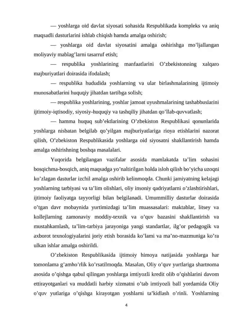 O'zbekistonda yoshlarga oid davlat siyosati 4
