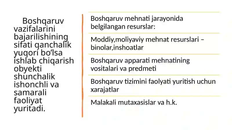 Boshqaruv mehnatini tashkil qilish 4
