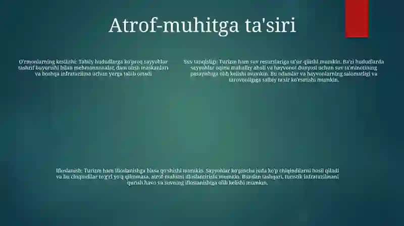 Turistik savdo: umumiy ko'rinish 4