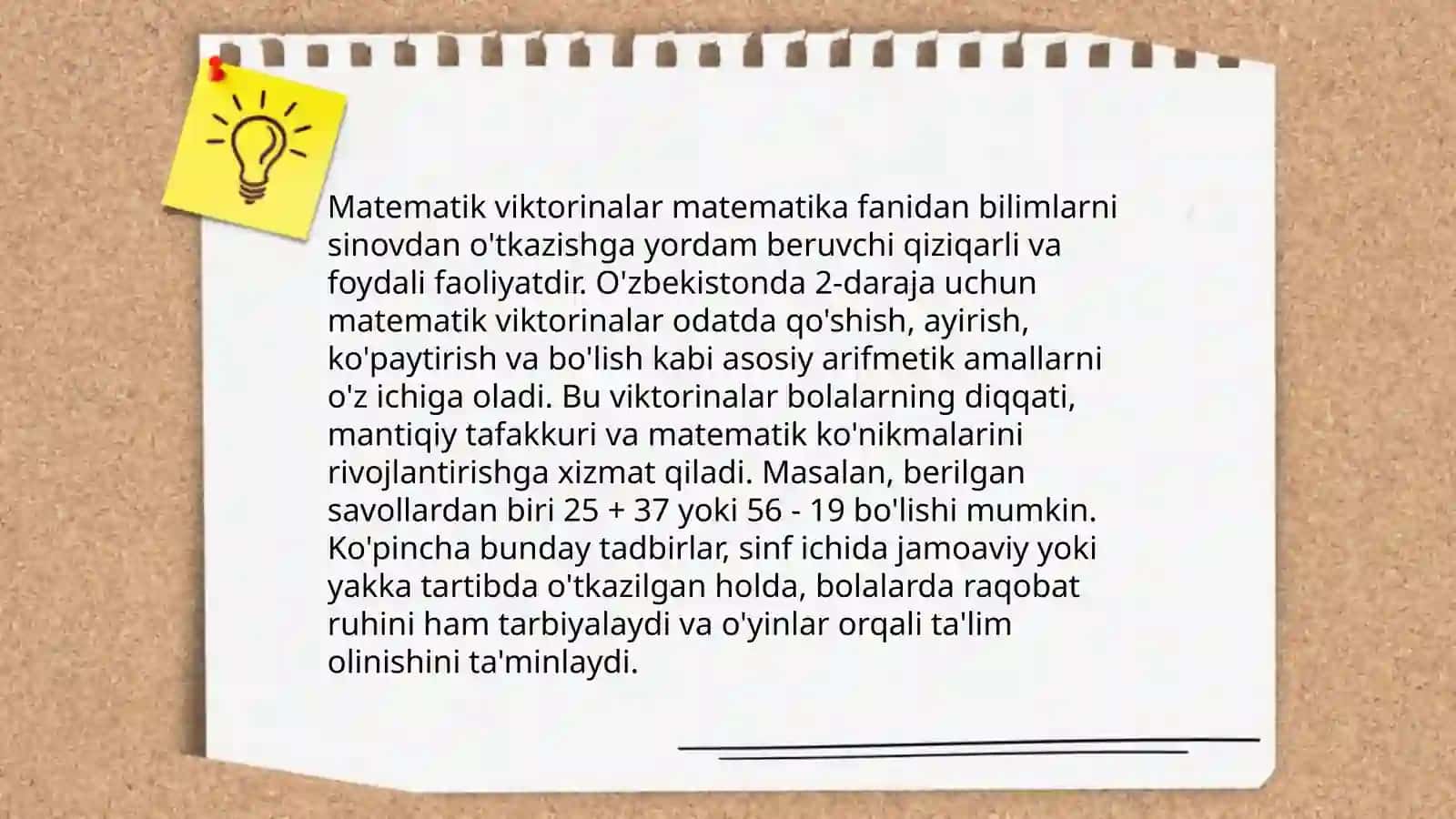 Matematik o'yinlar 4