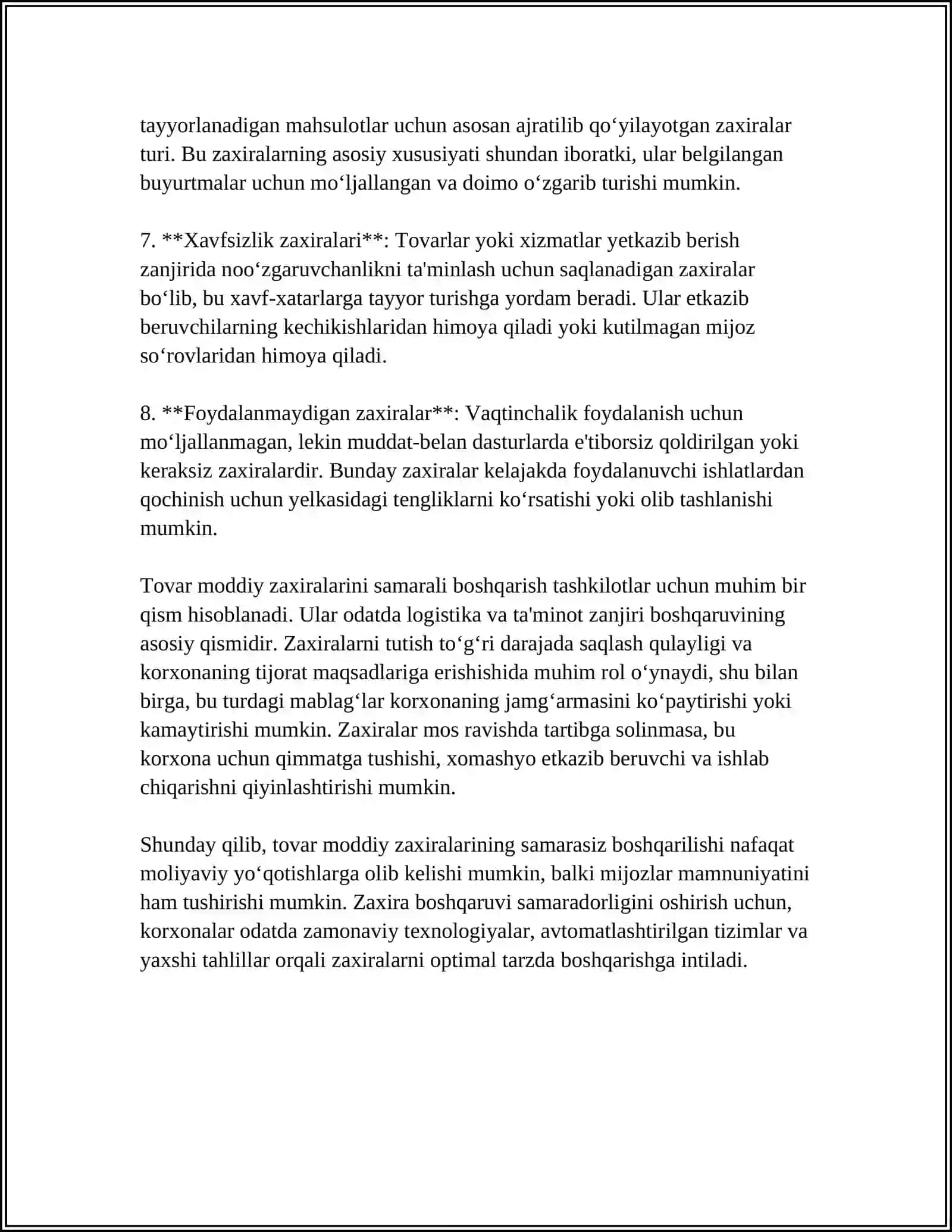 TOVAR MODDIY ZAXIRALAR HISOBI 4