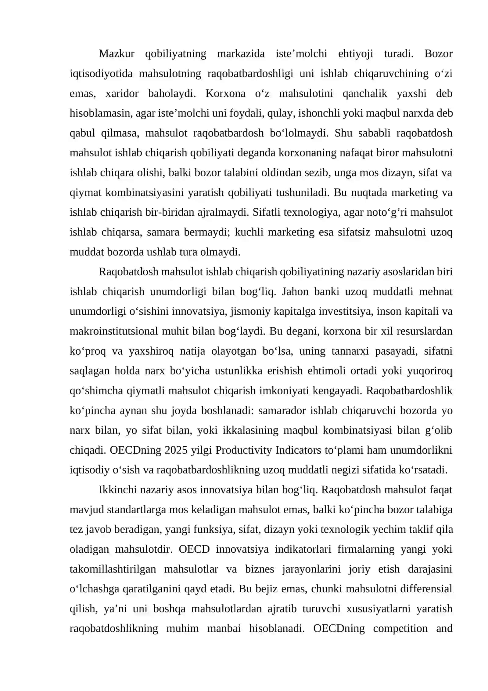 Raqobatdosh mahsulotlar ishlab chiqarish qobiliyatini tahlili 4