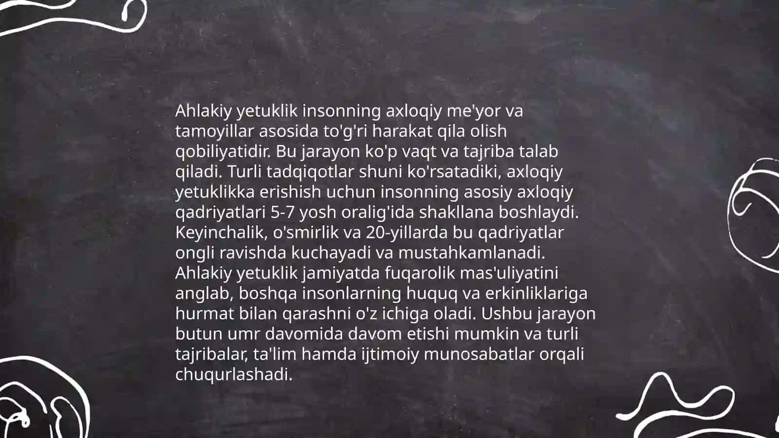 Oʻtgan kunlar asarining tarbiyaviy jihatlar 4
