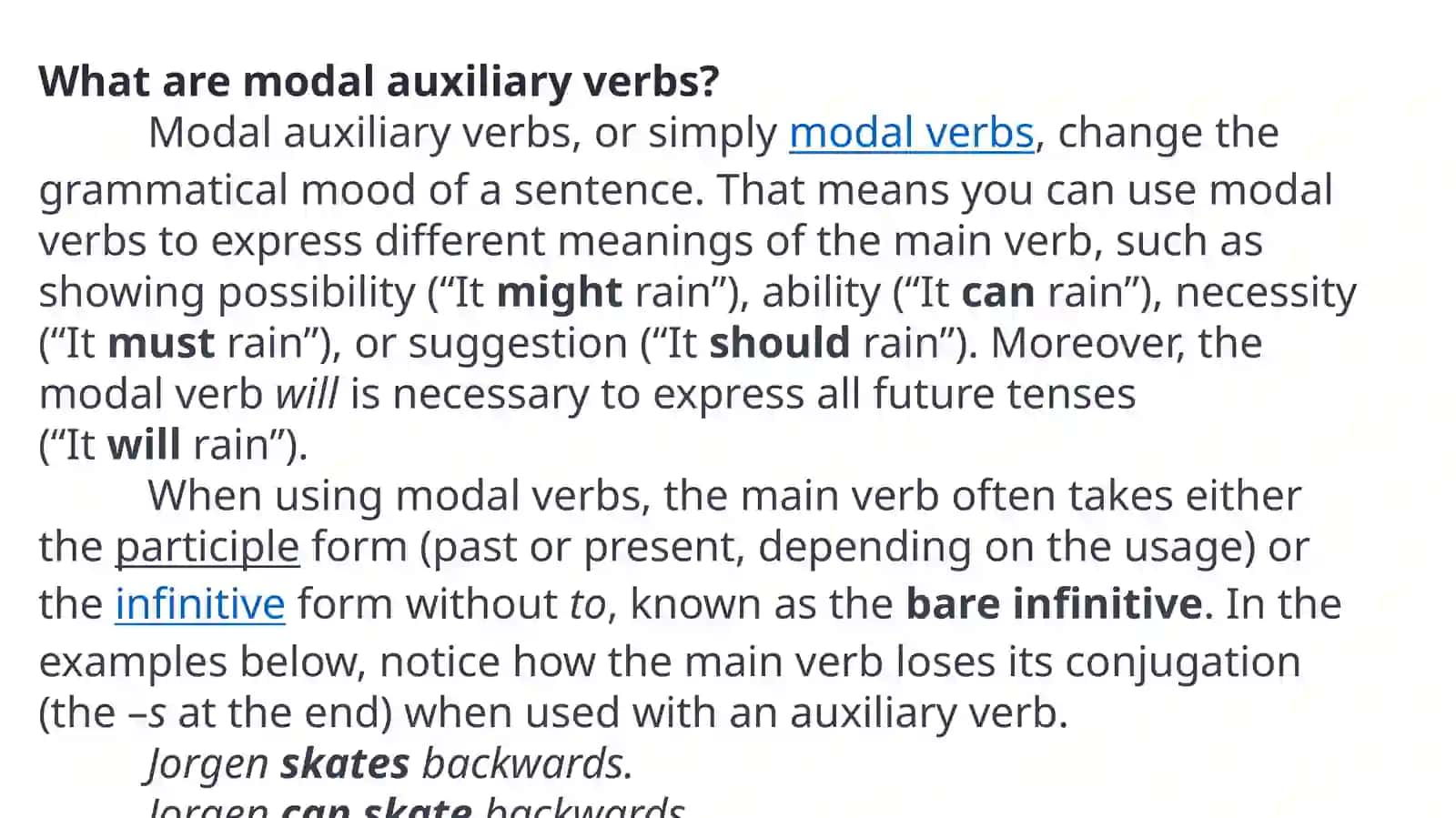 Auxiliary verbs.Punctuation in Modern English 4