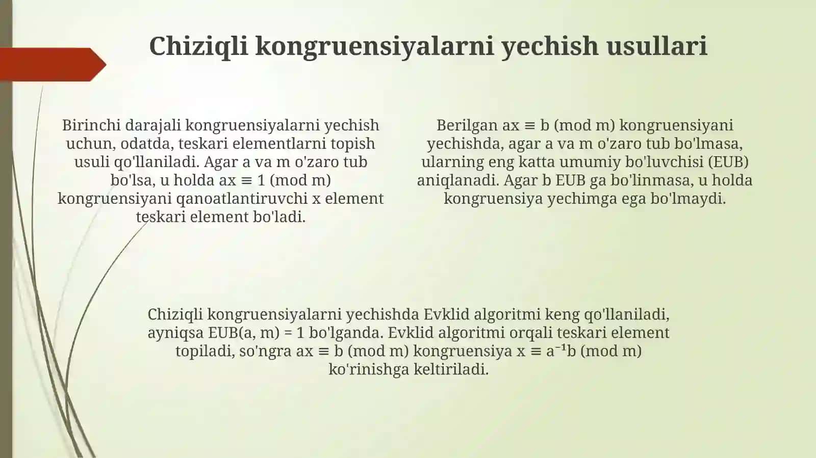 Xitoy qoldiqlar teoremasi 4
