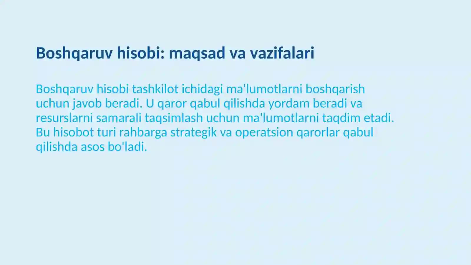 Boshqaruv va moliyaviy hisobning asosiy faktlari 4