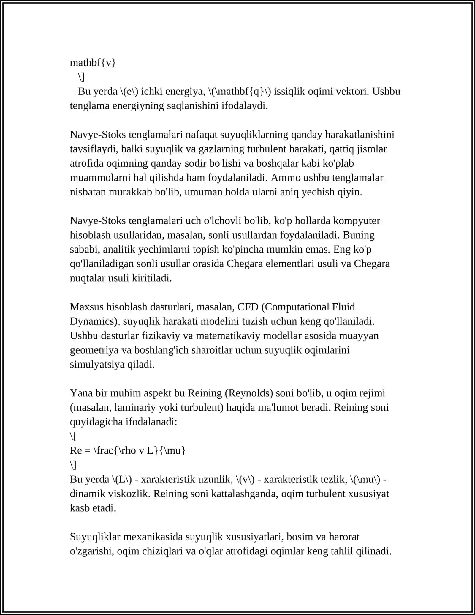 SUYUQLIKLARNING NAZORAT HOLATI DIFFERENSIAL TENGLAMALARI 4