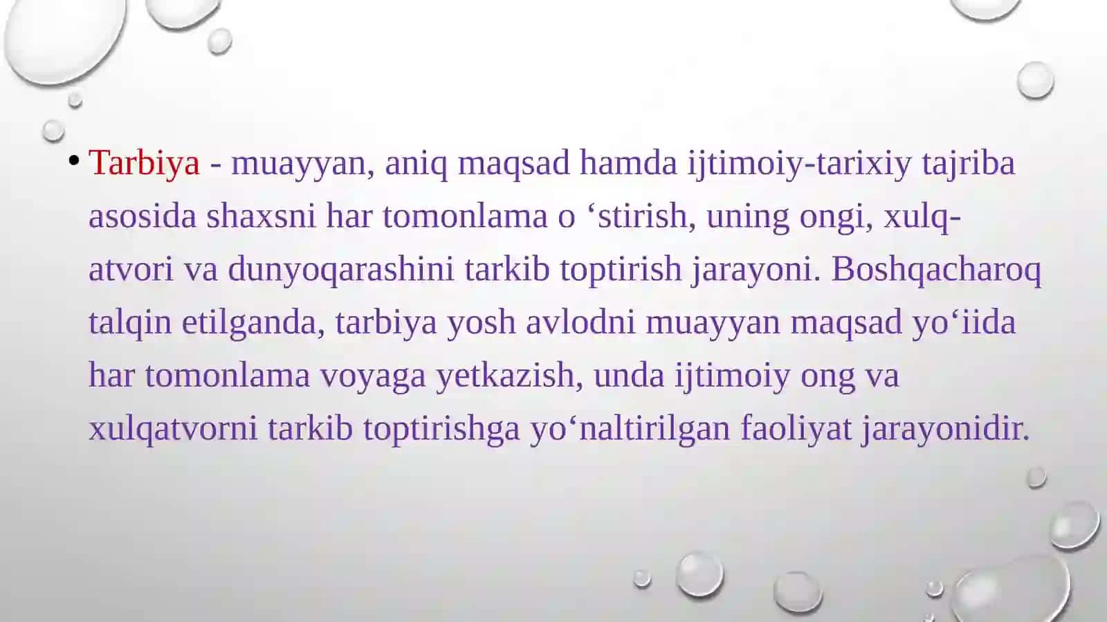 Tarbiya nazariyasi.Tarbiyaning umumiy metodlari 4