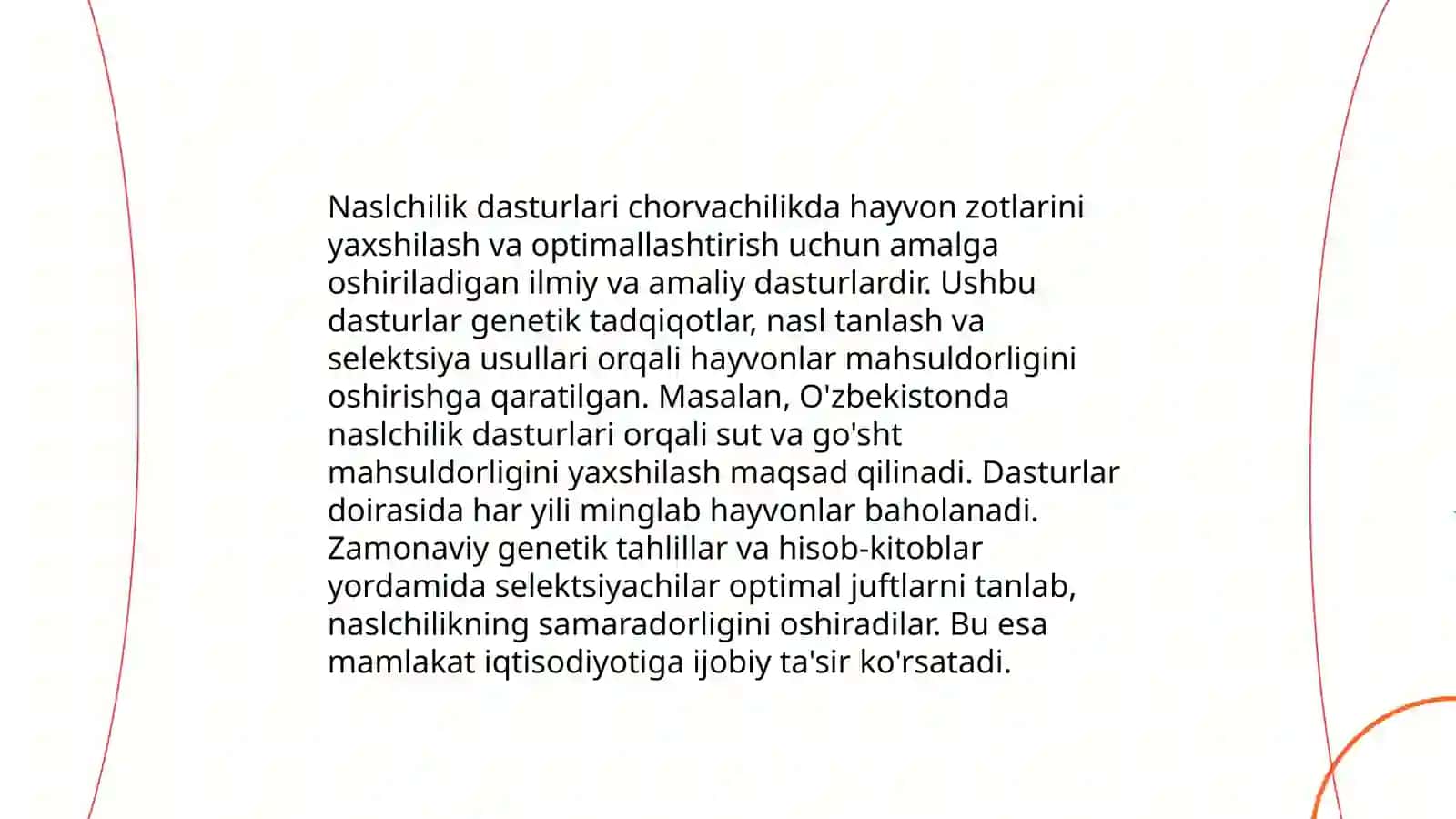 Qoramolchilikda naslchilik ishlari 4