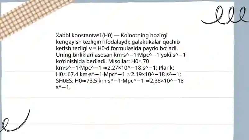 Koinotning kengayishi.Xabbl qonuni 4