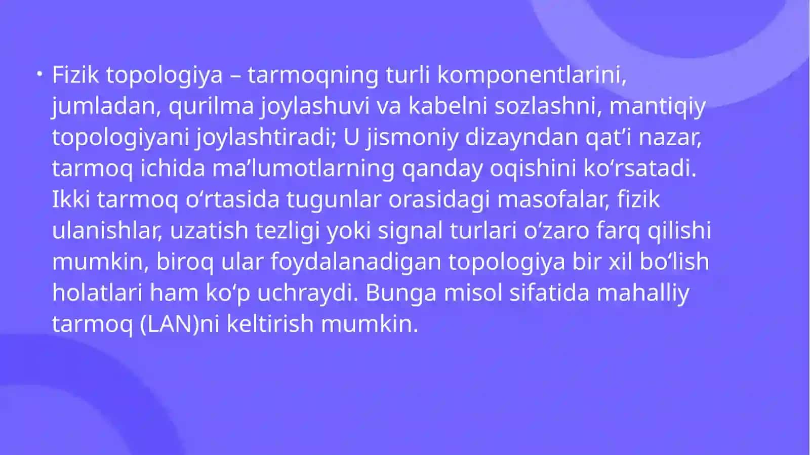 Tarmoq topologiyasi 4