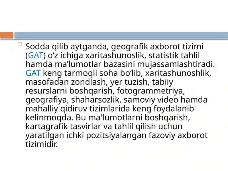 Tarixiy tadqiqotlarda geyografik axborot tizimining o’rni 4