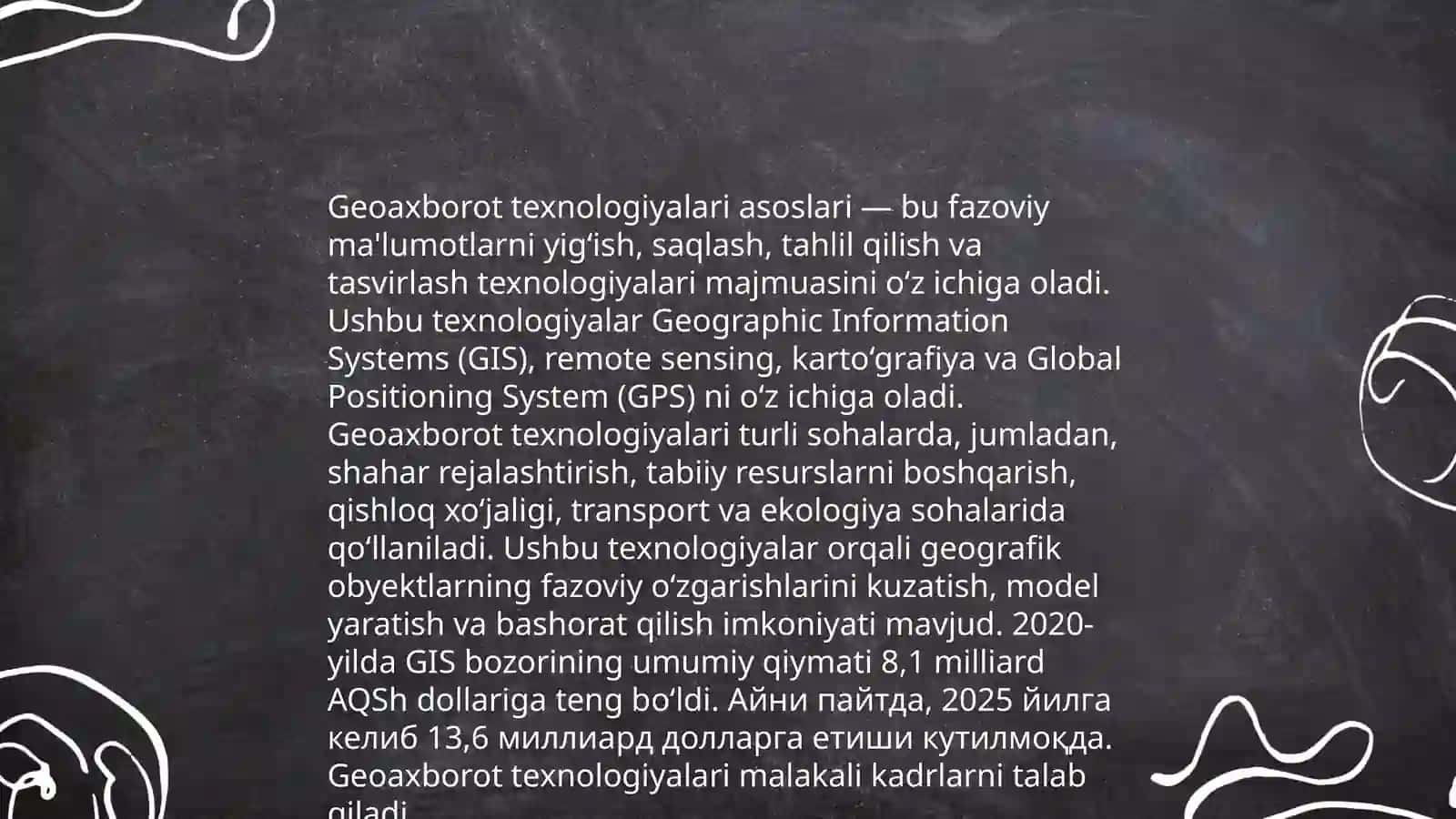 GIS yoki GAT tushunchasiga tarif 4