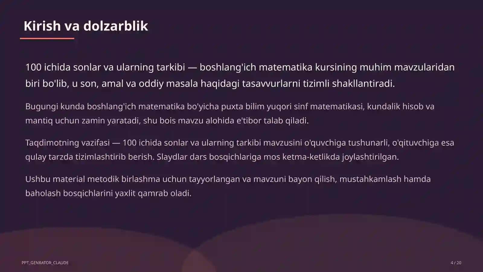 100 ichida sonlar va ularning tarkibi (2-sinf) 4