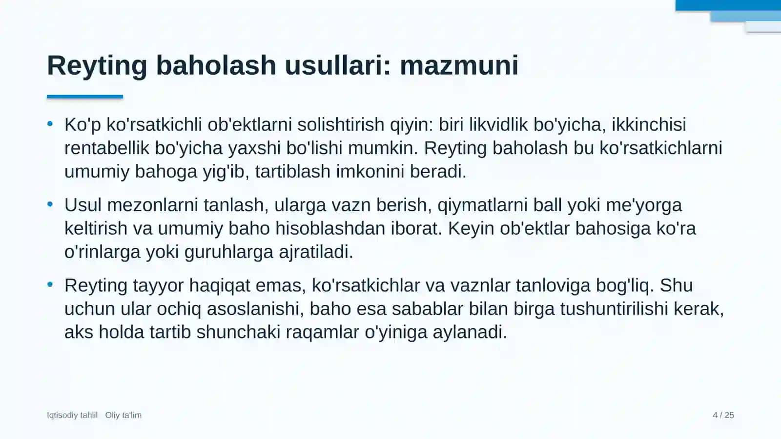 neft kimyo sanoatida reyting baholash usullari 1714 4