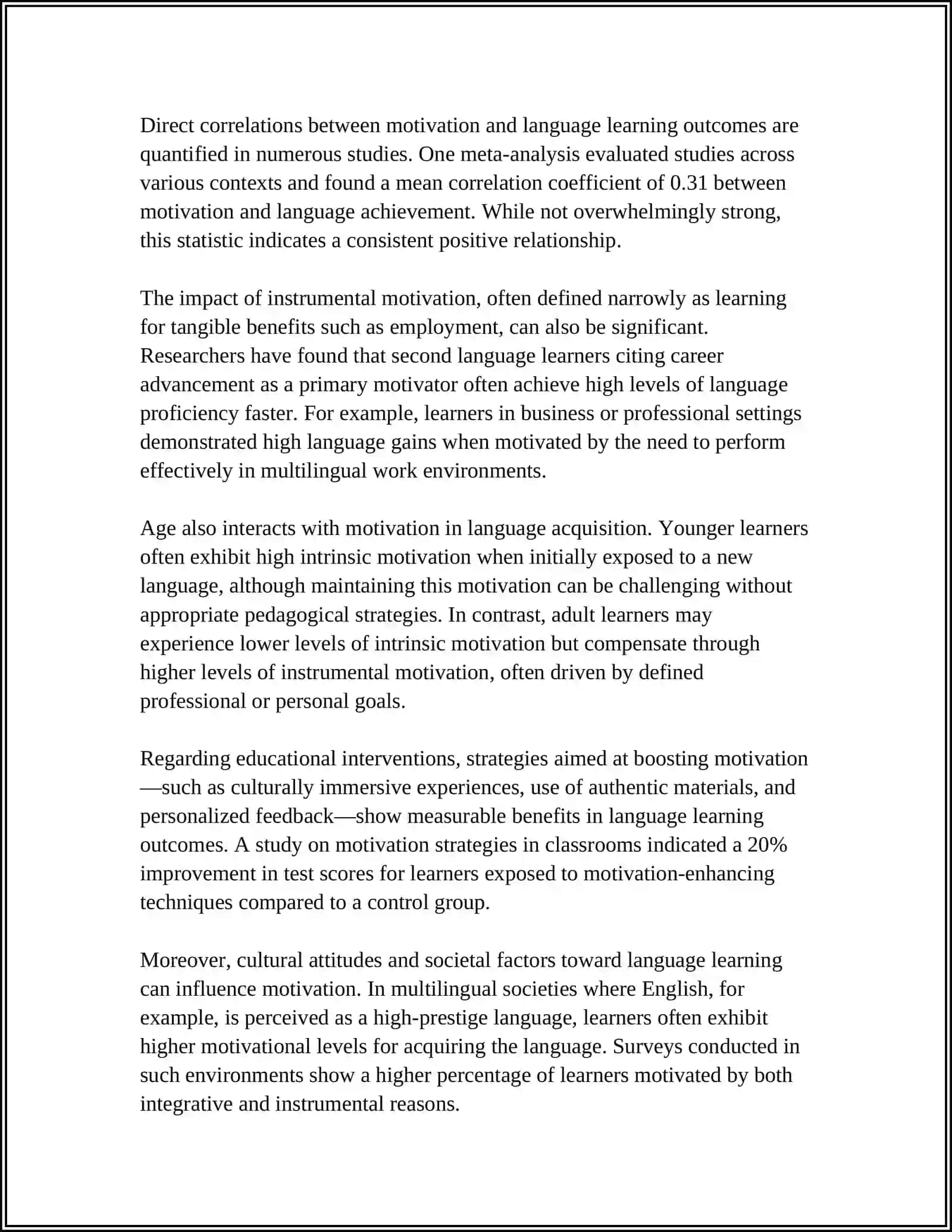 The Role of Motivation in Language and Using Technology in the English Classroom 4