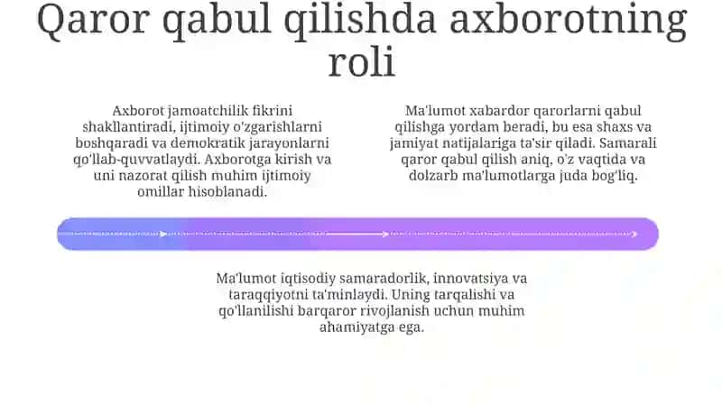Axborotning jamiyatdagi o'rni va ahamiyati 4